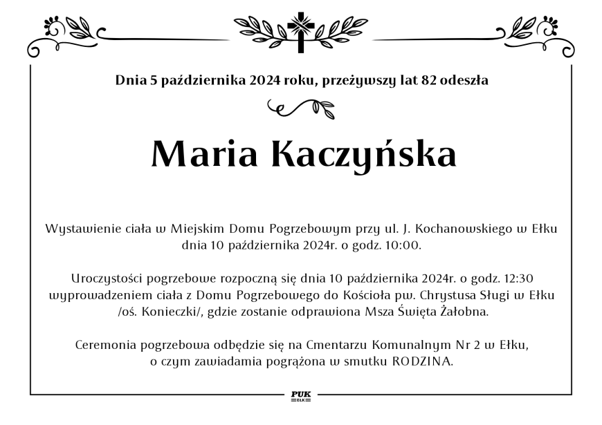 Maria Kaczyńska - nekrolog